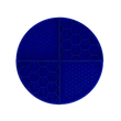 Kép 2/3 - Eat Slow Live Longer Lick Mat Dimensions Circle - kék