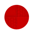 Kép 3/3 - Eat Slow Live Longer Lick Mat Dimensions Circle - piros