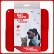 Kép 1/4 - Eat Slow Live Longer Lick Mat Dimensions Rectangle - piros