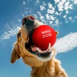 WAUDOG Fun Red Ball labda kutyáknak - 7 cm