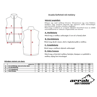 Arrak Outdoor Acadia Softshell női mellény - piros