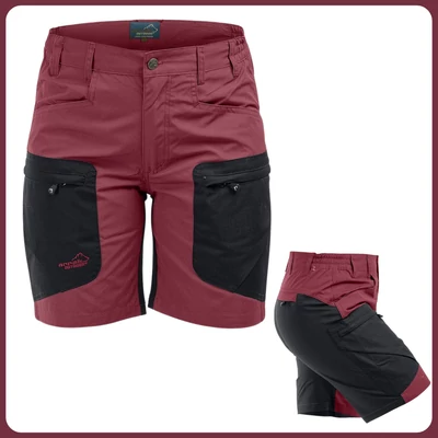 Arrak Outdoor Active stretch női rövidnadrág - burgundi