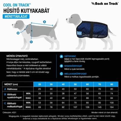 Cool on Track® 2.0 hűsítő kutyakabát 60cm