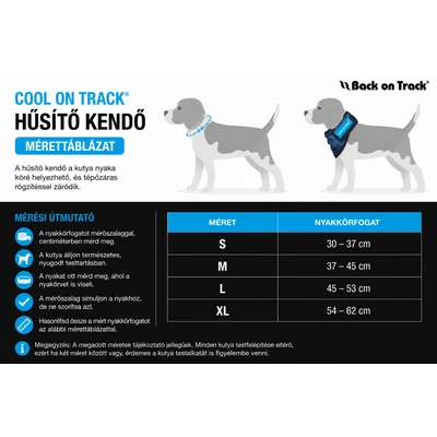 Cool on Track® hűsítő kendő kutyáknak - L