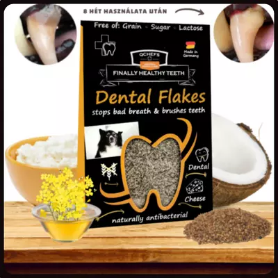 Természetes fogtisztító pehely kutyáknak - Qchefs Dental Flakes