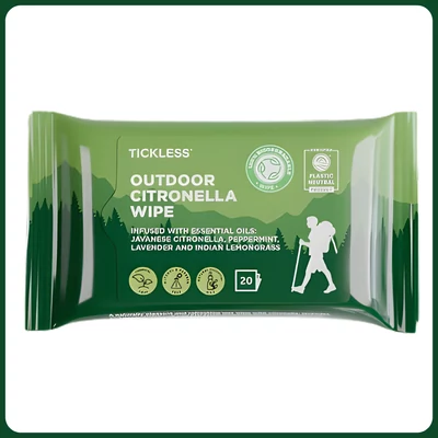 Tickless® Természetes kullancs és szúnyogriasztó nedves törlőkendő Gazdiknak
