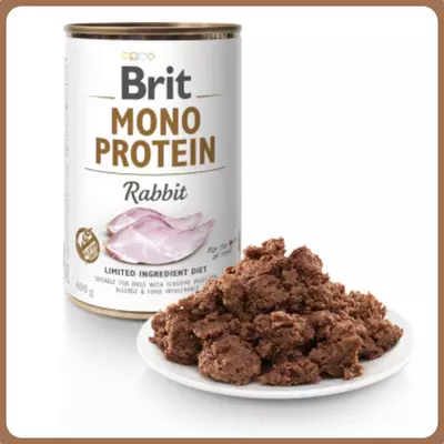 Brit Mono Protein nyúlhús konzerv 400g