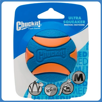 CHUCKIT Ultra Squeaker labda (M)