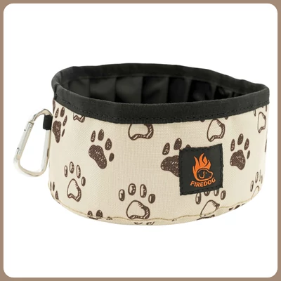 FIREDOG Click & Go utazótál 1 liter - bézs tappancs