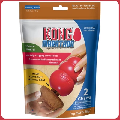KONG Marathon mogyoróvajas csemege - M (2db)