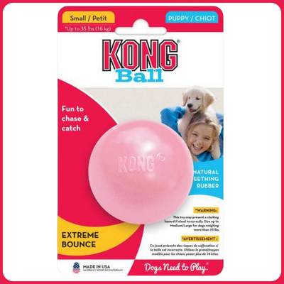 KONG Puppy labda (S) rózsaszín