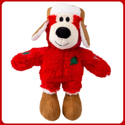 KONG Holiday WildKnots maci piros 26 cm