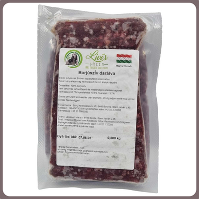 Borjúszív darálva 500g - Livi's Green