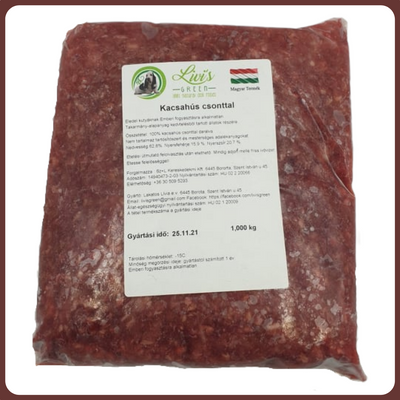Kacsahús csonttal darálva 1kg - Livi's Green