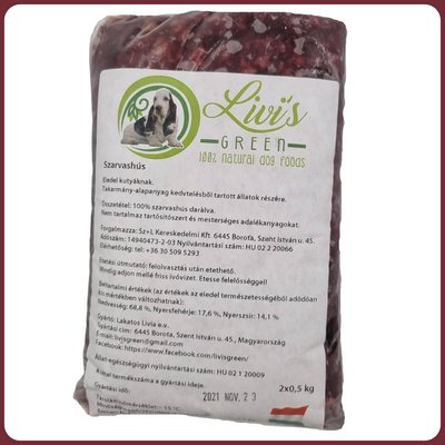 Szarvashús darálva 1 kg - Livi's Green