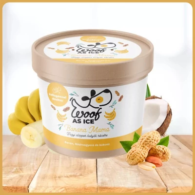 WOOF AS ICE - kutyafagyi alappor banán és földimogyoró - 100g 