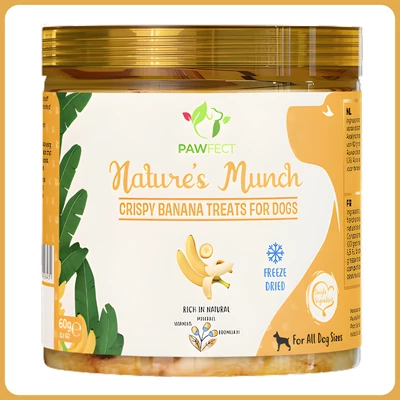 Pawfect Nature's Munch fagyasztva szárított banán
