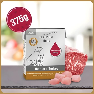 Platinum Ibériai sertés + Pulyka felnőtt nedvestáp 375 gr