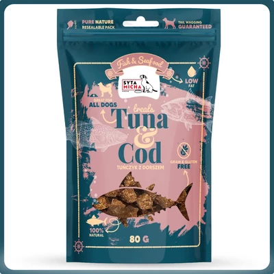 Syta Micha Fish & Seafood tőkehal-tonhal jutalomfalat 80g