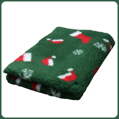 VETBED zöld télapó csizma és sapka 75 x 100 cm