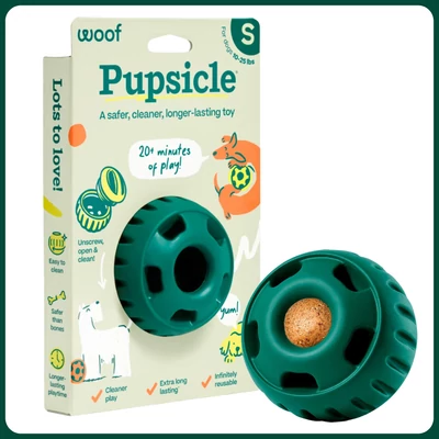 Woof Pupsicle tölthető nyalogatós kutyajáték zöld - S