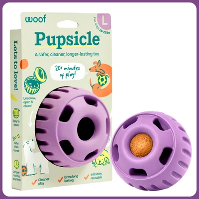 Woof Pupsicle tölthető nyalogatós kutyajáték lila - L