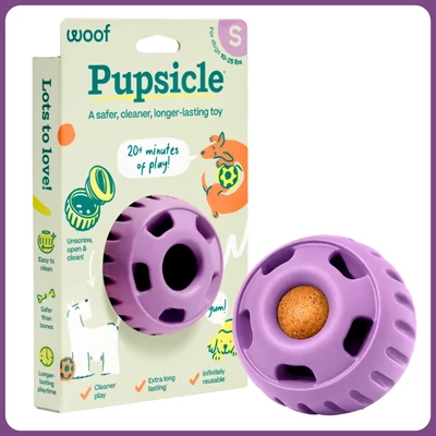 Woof Pupsicle tölthető nyalogatós kutyajáték lila - S