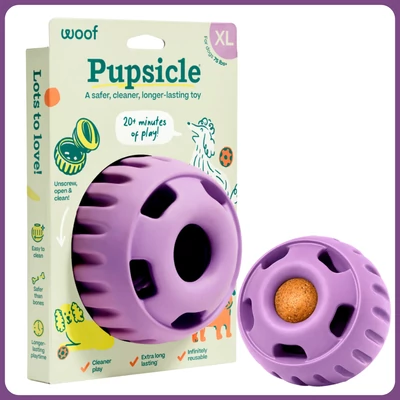 Woof Pupsicle tölthető nyalogatós kutyajáték lila - XL