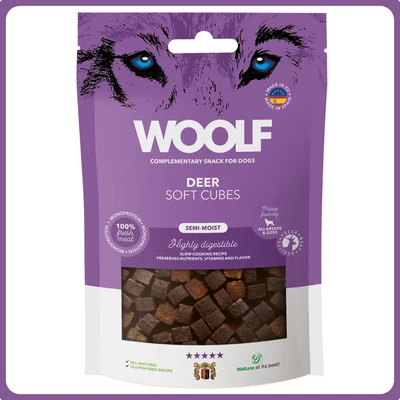 Woolf főtt monoprotein szarvashús kockák 100g