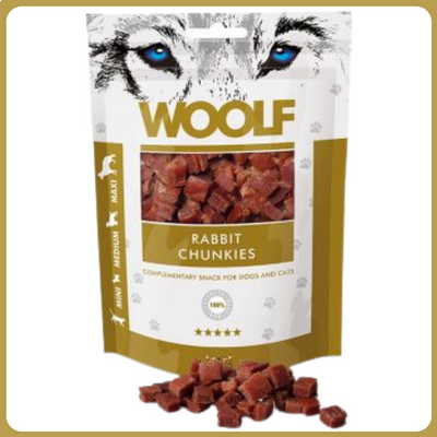 Woolf nyúlhús kockák tréningre 100g