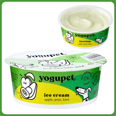 Yogupet fagylalt kutyáknak és macskáknak - alma, körte, kivi