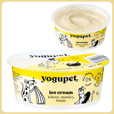 Yogupet fagylalt kutyáknak és macskáknak – kókusz, ananász, banán