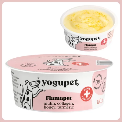Yogupet Flamapet joghurt kutyáknak - inulin, kollagén, méz, kurkuma