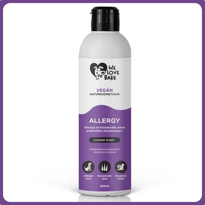 Allergy allergia elleni gyógyhatású prebiotikus kutyasampon 250ml - We Love Bark