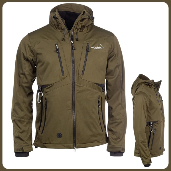 Arrak Outdoor Akka Softshell férfi kabát - Olivazöld