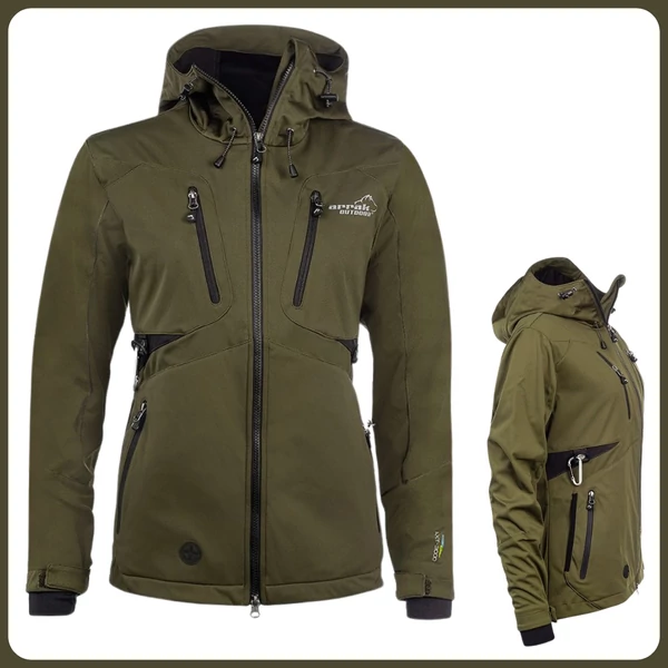 Arrak Outdoor Akka Softshell női kabát - Olivazöld