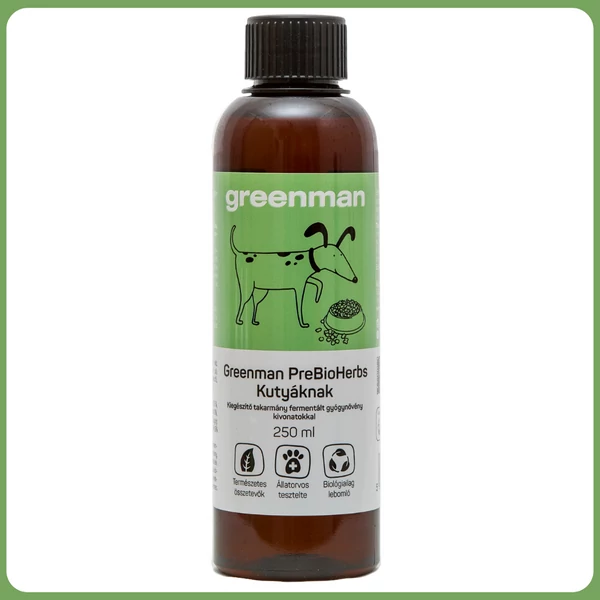 Természetes élőflórás probiotikum kutyáknak 250 ml, Greenman