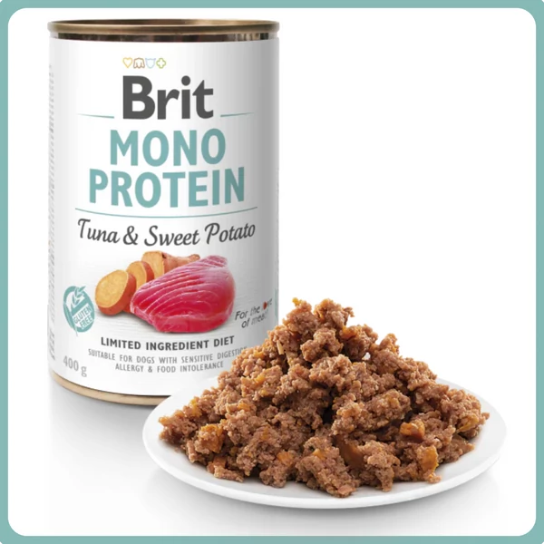 Brit Mono Protein tonhal és édesburgonya konzerv 400g
