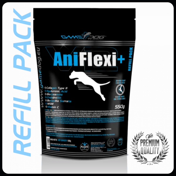 Aniflexi+ csúcs ízületvédő, porcerősítő kutyáknak 550g – gazdaságos utántöltő tasak