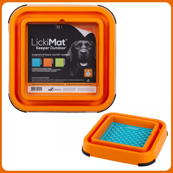 LickiMat® Outdoor Keeper™ - narancs