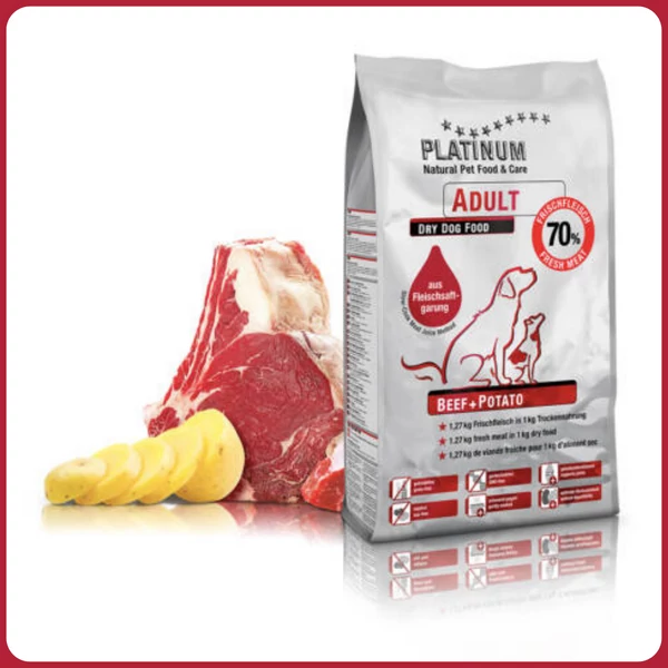 Platinum Adult Beef + Potato / Kutyatáp marhahúsból 1,5 kg