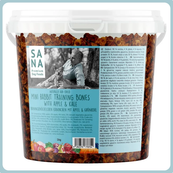 Nyúl tréningfalat almával és kelkáposztával 1kg - SANA