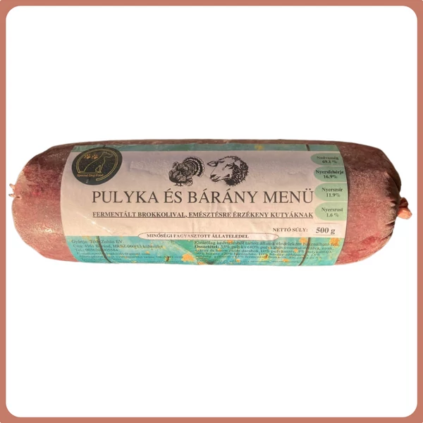 Pulyka és bárány menü fermentált brokkolival 500g - SDF