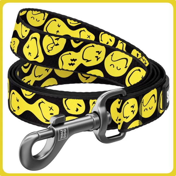 WAUDOG póráz - Black smileys