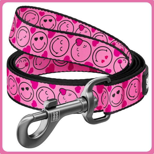 WAUDOG póráz - Pink smileys