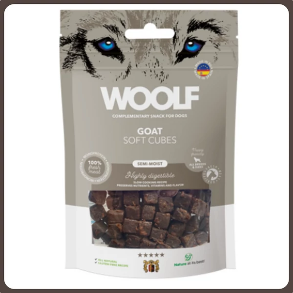 Woolf főtt monoprotein kecskehús kockák 100g