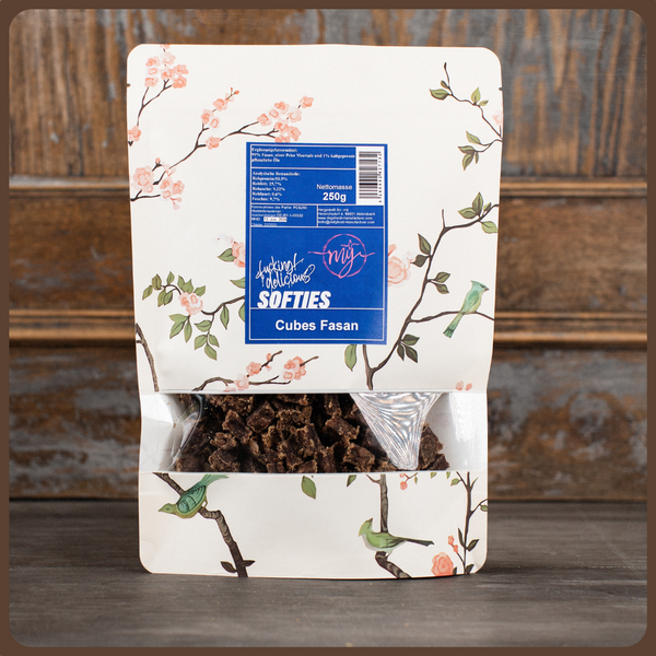 Fácánhús soft tréning kockák 250g - mÿ dog food